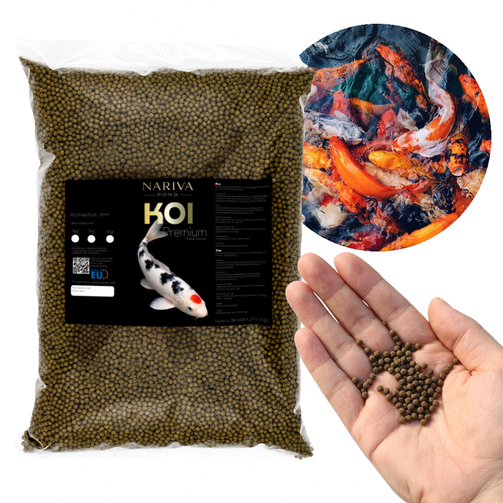 Nariva Koi Premium 1kg - Pokarm dla ryb do oczka wodnego i stawu (Granulat)
